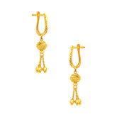 22k Yellow Gold Huggies Drop Earrings with gold weight of 6.57g